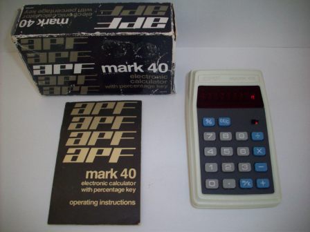 APF Mark 40 Electronic Calculator with Percentage Key (CIB)